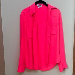 Express Neon Pink Button-Down Shirt